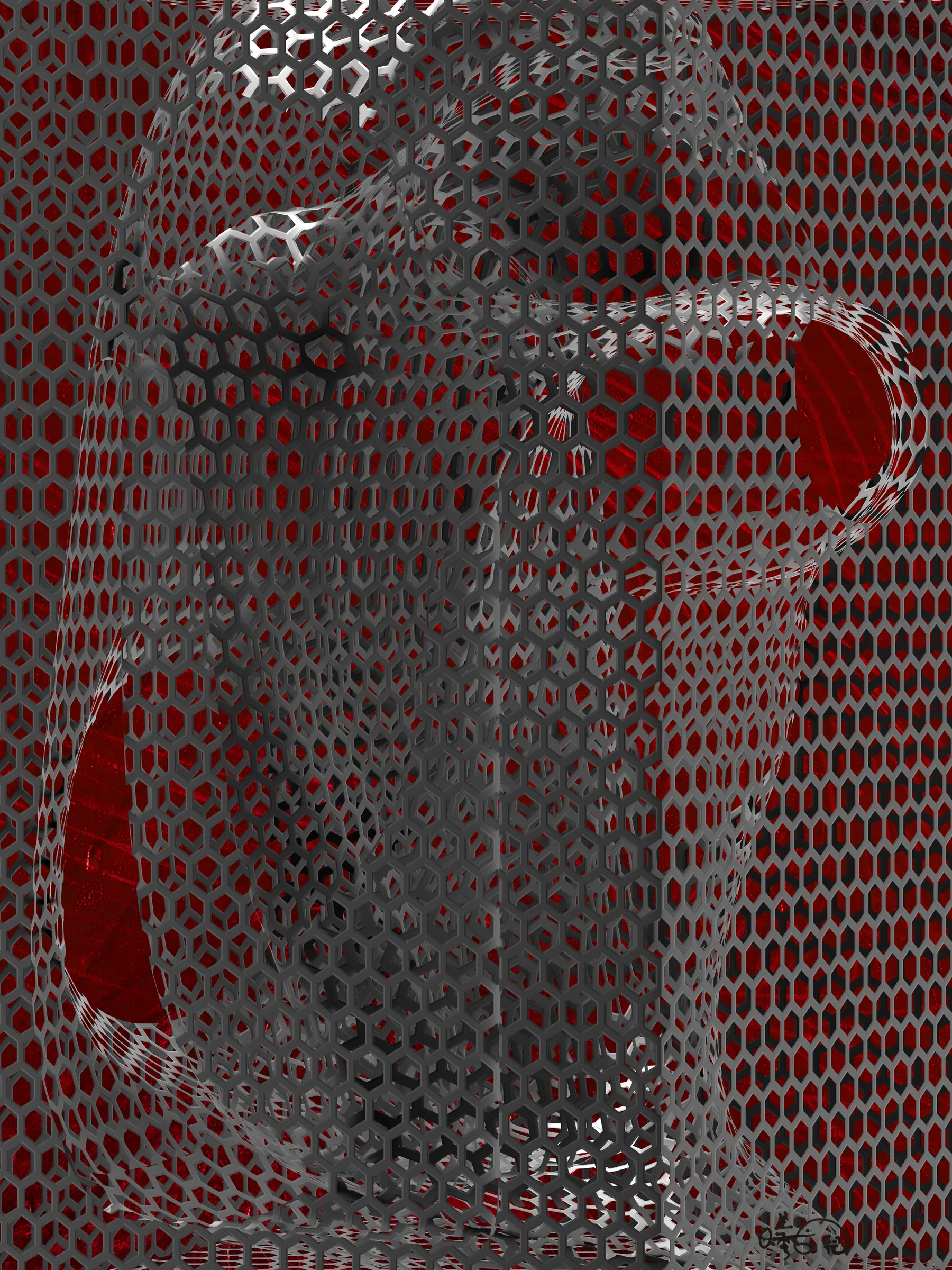 “是谁？”数字绘画 200X150cm  （2019)